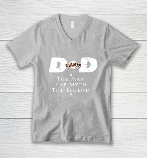 San Francisco Giants MLB Baseball Dad The Man The Myth The Legend V-Neck T-Shirt 3