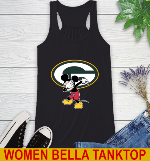 Green Bay Packers NFL Football Dabbing Mickey Disney Sports Racerback Tank 2