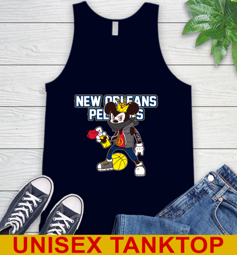New Orleans Pelicans NBA Basketball Mickey Peace Sign Sports Tank Top 3