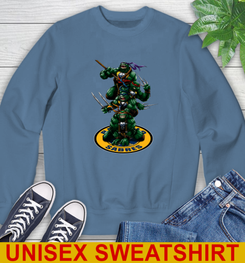 NHL Hockey Buffalo Sabres Teenage Mutant Ninja Turtles Shirt Sweatshirt - Image 9