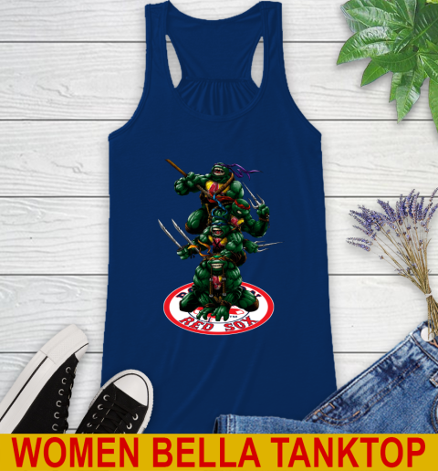 MLB Baseball Boston Red Sox Teenage Mutant Ninja Turtles Shirt Racerback Tank 9