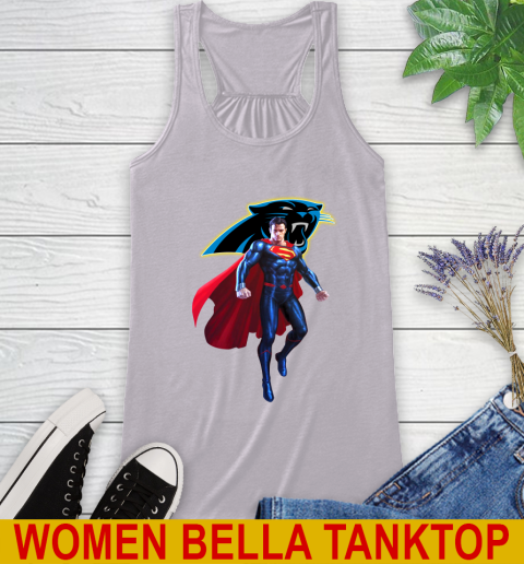 NFL Superman DC Sports Football Carolina Panthers Racerback Tank 5