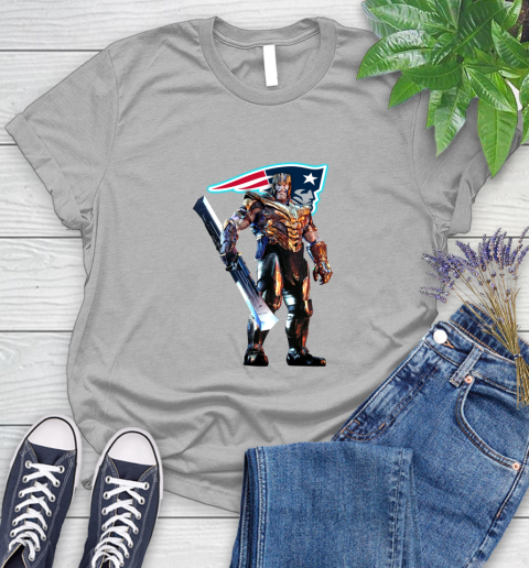 NFL Thanos Gauntlet Avengers Endgame Football New England Patriots Women's T-Shirt 5