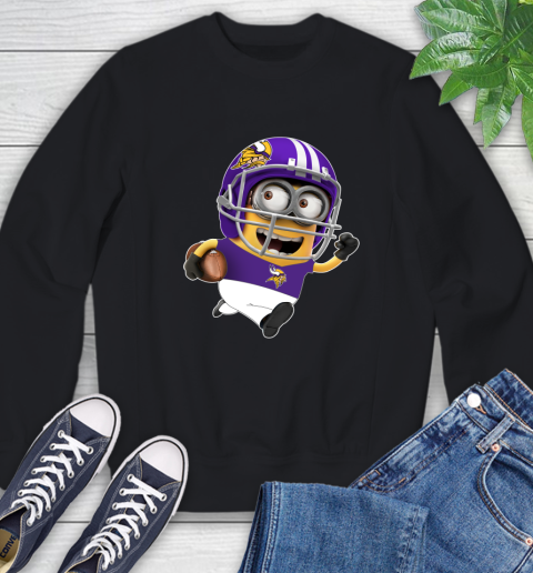 NFL Minnesota Vikings Minions Disney Football Sports Sweatshirt 2