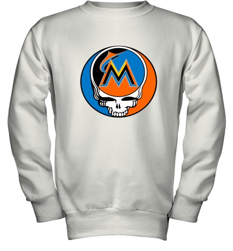 Miami Marlins The Grateful Dead Baseball MLB Mashup Youth Sweatshirt
