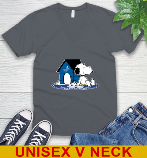 MLB Baseball Los Angeles Dodgers Snoopy The Peanuts Movie Shirt V-Neck T-Shirt 5