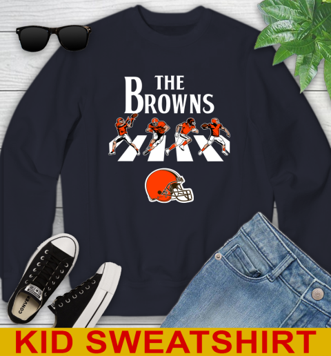 NFL Football Cleveland Browns The Beatles Rock Band Shirt Youth Sweatshirt 2