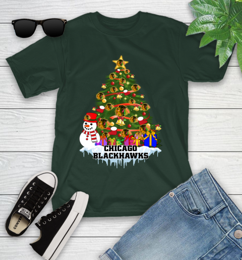 Chicago Blackhawks Merry Christmas NHL Hockey Sports Youth T-Shirt 5