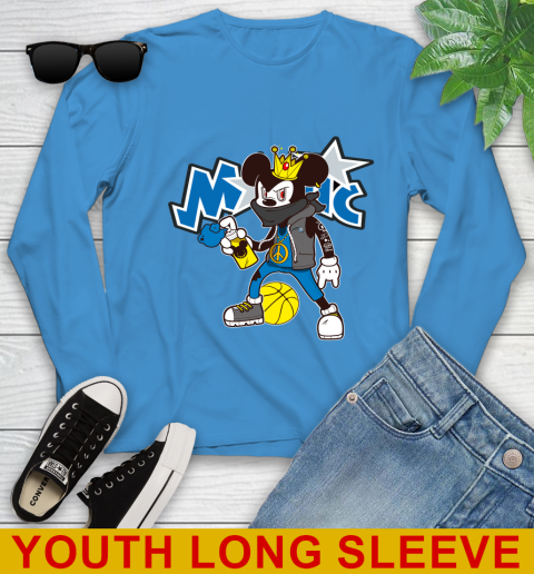 Orlando Magic NBA Basketball Mickey Peace Sign Sports Youth Long Sleeve 8