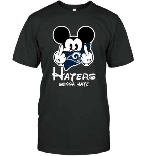 NFL Los Angeles Rams Haters Gonna Hate Mickey Mouse Disney Football T Shirt