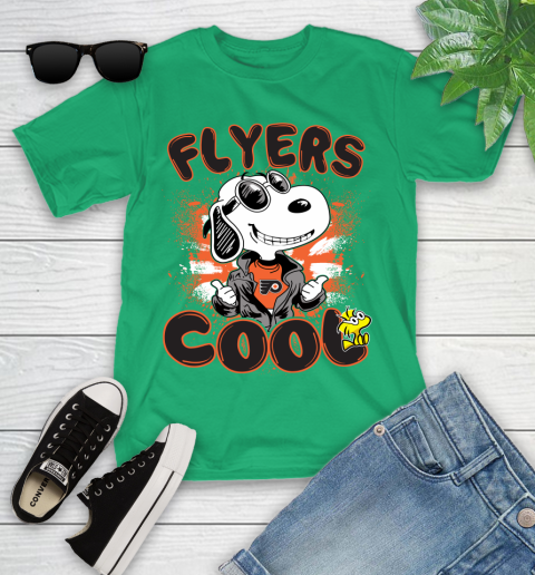 NHL Hockey Philadelphia Flyers Cool Snoopy Shirt Youth T-Shirt - Image 8