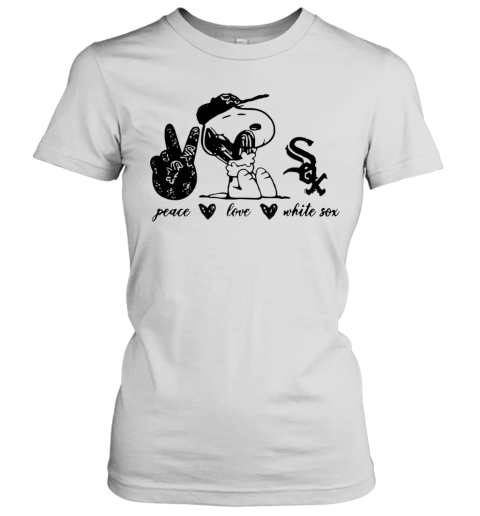 Peace Love Chicago White Sox Snoopy Women's T-Shirt