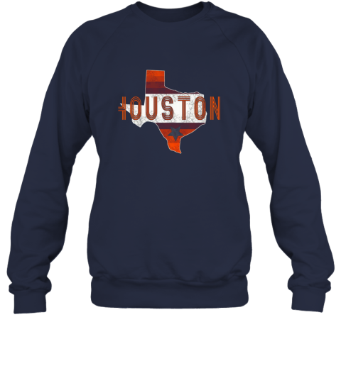 80nn new houston retro baseball shirtvintage houston baseball sweatshirt 35 front navy