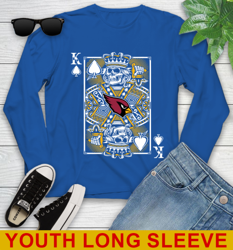 Arizona Cardinals NFL Football The King Of Spades Death Cards Shirt Youth Long Sleeve 10