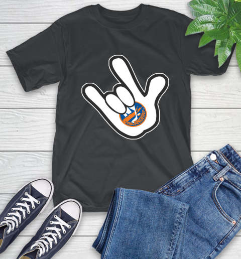 New York Islanders NHL Hockey Mickey Rock Hand Disney T-Shirt 2