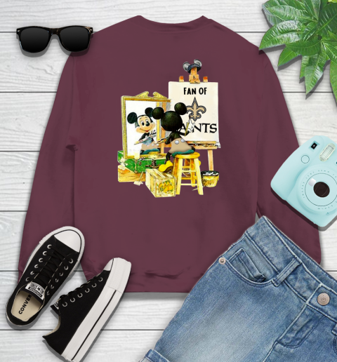NFL Football New Orleans Saints Mickey Drawing Shirt 108