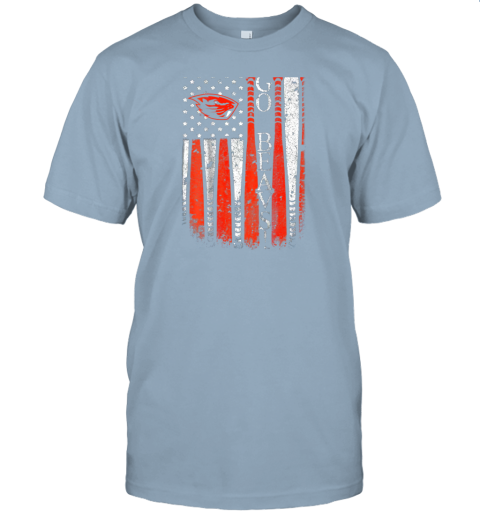mhos oregon state beavers baseball flag team name jersey t shirt 60 front light blue