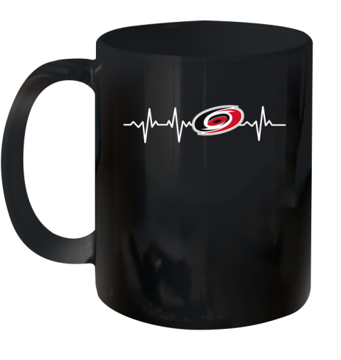 Carolina Hurricanes NHL Hockey Heart Beat Shirt Ceramic Mug 11oz