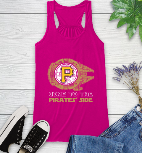 MLB Come To The Pittsburgh Pirates Side Star Wars Baseball Sports Racerback Tank 7