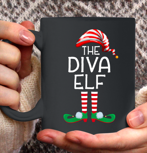 The Diva Elf Family Matching Group Christmas Gift Mom Wife Ceramic Mug 11oz