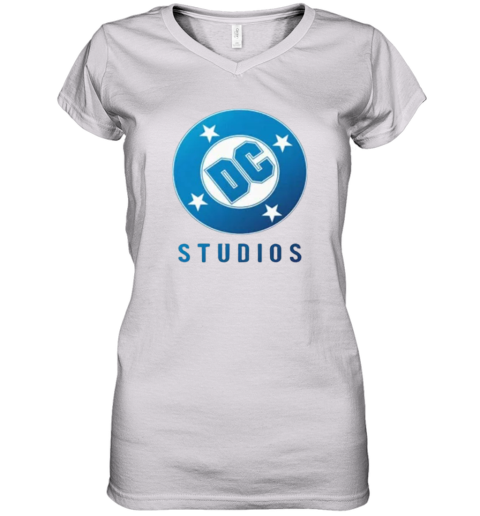 DC Comics DC Studios Return To The Classic DC Bullet Logo Women's V-Neck T-Shirt