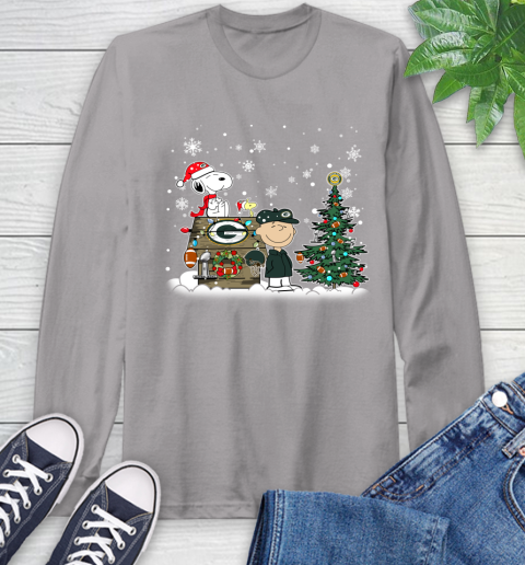 NFL Green Bay Packers Snoopy Charlie Brown Christmas Football Super Bowl Sports Long Sleeve T-Shirt 6