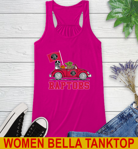 NBA Basketball Toronto Raptors Darth Vader Baby Yoda Driving Star Wars Shirt Racerback Tank 8