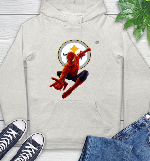 NFL Spider Man Avengers Endgame Football Pittsburgh Steelers Hoodie 12