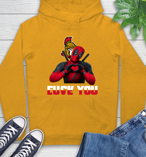 NHL Ottawa Senators Deadpool Love You Fuck You Hockey Sports Hoodie 2