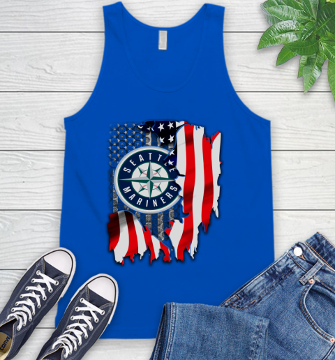 Seattle Mariners MLB Baseball American Flag Tank Top 4