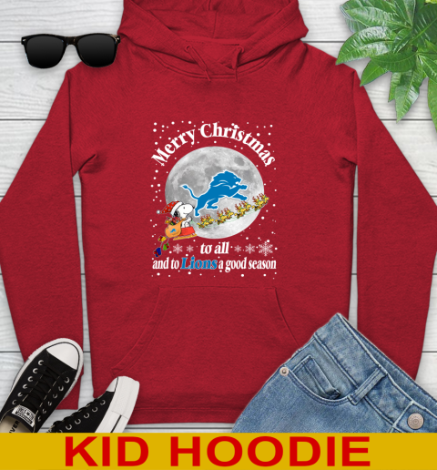 Detroit Lions Merry Christmas To All And To Lions A Good Season NFL Football Sports Youth Hoodie 11