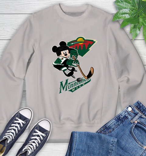 NHL Minnesota Wild Mickey Mouse Disney Hockey T Shirt Sweatshirt 12