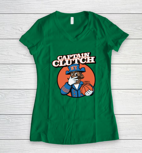 Jalen Brunson Captain Clutch Women's V-Neck T-Shirt 3
