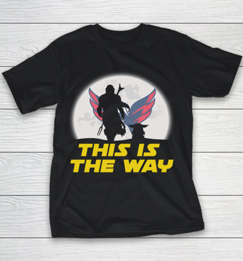 Washington Capitals NHL Ice Hockey Star Wars Yoda And Mandalorian This Is The Way Youth T-Shirt
