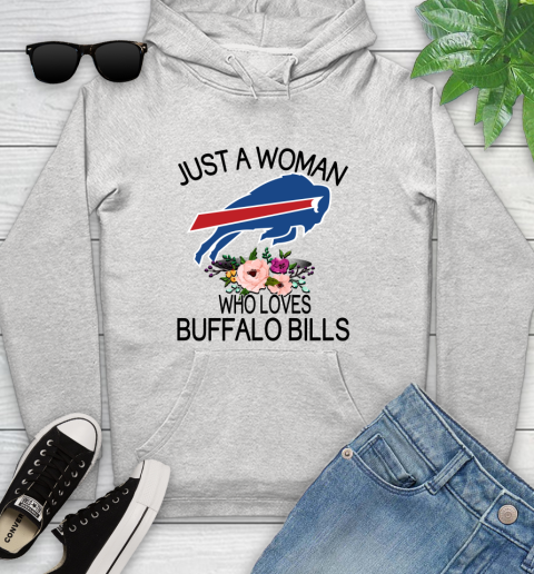 NFL Just A Woman Who Loves Buffalo Bills Football Sports Youth Hoodie