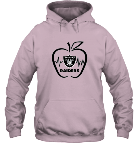 Apple Heartbeat Teacher Symbol Oakland Raiders - Rookbrand