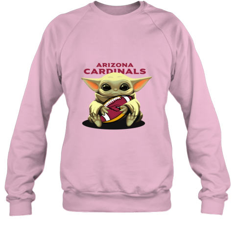 Baby Yoda Loves The Arizona Cardinals rkvm baby yoda loves the arizona cardinals sweatshirt 35 front light pink