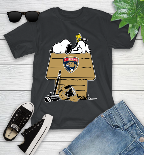 Florida Panthers NHL Hockey Snoopy Woodstock The Peanuts Movie Youth T-Shirt 2