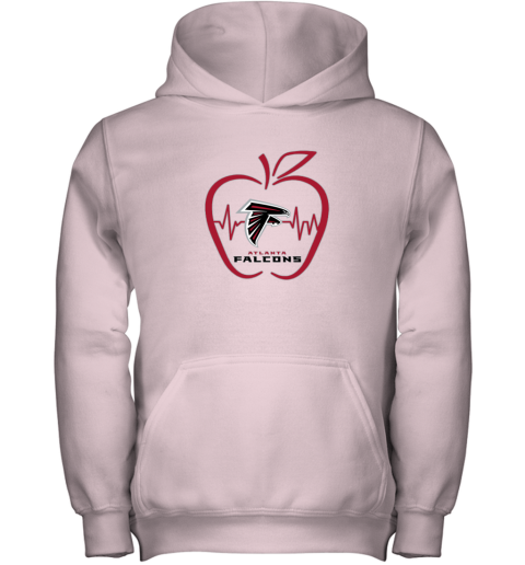 Apple Heartbeat Teacher Symbol Atlanta Falcons T Shirt - Limotees