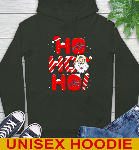 Atlanta Braves MLB Baseball Ho Ho Ho Santa Claus Merry Christmas Shirt Hoodie 12