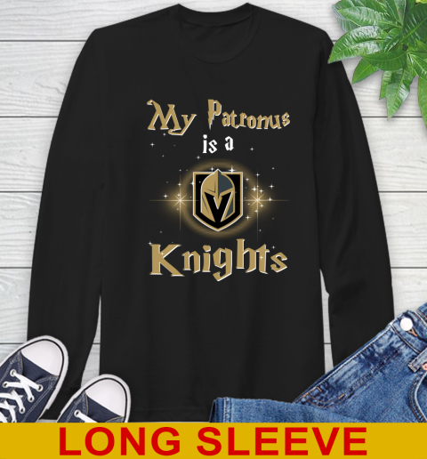 NHL Hockey Harry Potter My Patronus Is A Vegas Golden Knights Long Sleeve T-Shirt