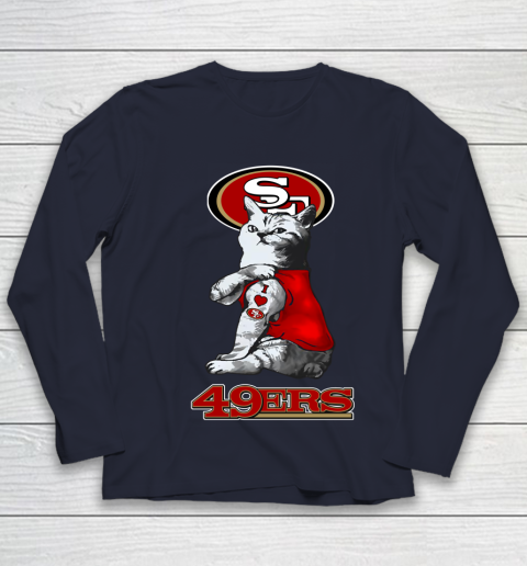 NFL Football My Cat Loves San Francisco 49ers Youth Long Sleeve 2