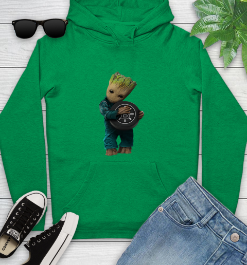 NHL Groot Guardians Of The Galaxy Hockey Sports Boston Bruins Youth Hoodie 7