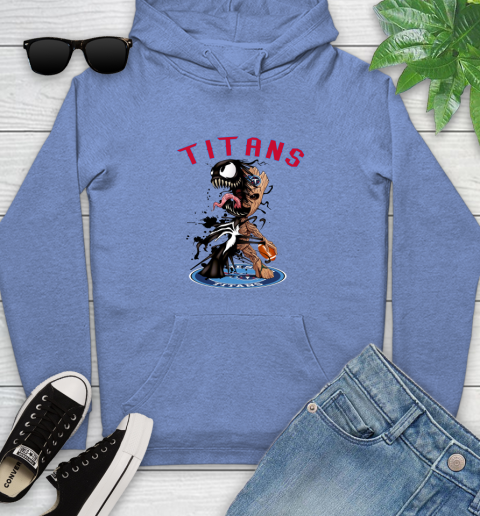 NFL Tennessee Titans Football Venom Groot Guardians Of The Galaxy Youth Hoodie 12