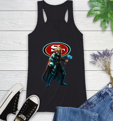 NFL Thor Avengers Endgame Football San Francisco 49ers Racerback Tank 2
