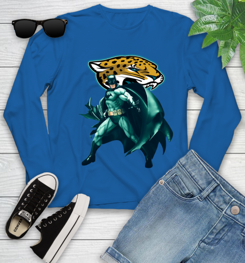 NFL Batman Football Sports Jacksonville Jaguars Youth Long Sleeve 9