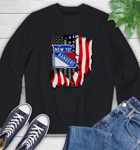 New York Rangers NHL Hockey American Flag Sweatshirt