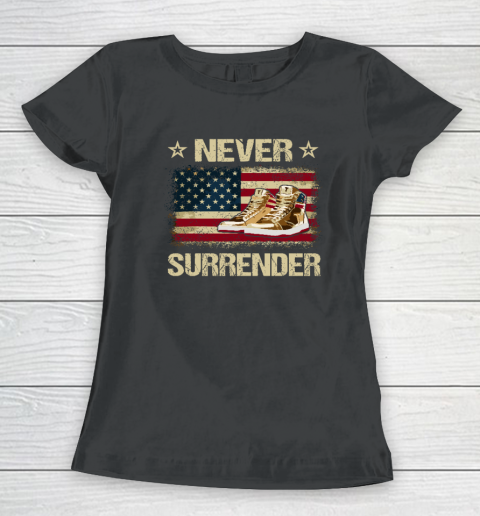 Never Surrender Gold Sneakers Pro Trump 2024 Women's T-Shirt