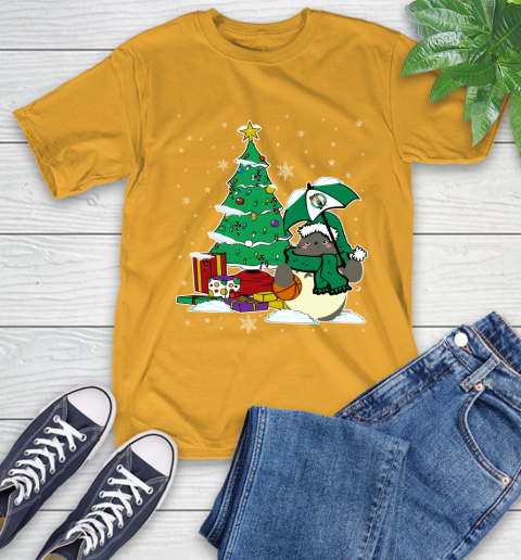 Boston Celtics NBA Basketball Cute Tonari No Totoro Christmas Sports T-Shirt 2