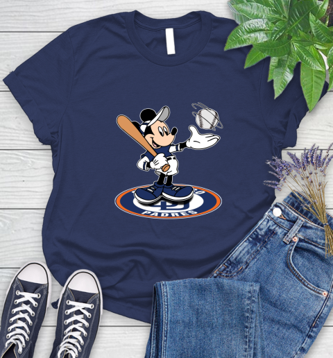 MLB Baseball San Diego Padres Cheerful Mickey Disney Shirt Women's T-Shirt 12